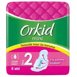 نوار بهداشتی بالدار بلند ارکید مدل Maxi سایز بزرگ بسته هشت عددی