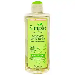 تونر پاک کننده صورت سیمپل مدل Soothing حجم 200 میل