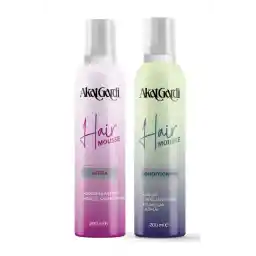 فوم حجم دهنده مو آکات گردی Ultra & Conditioning Unisex ست فرصت 200 میلی لیتری