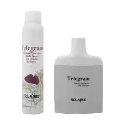 ادو پرفیوم زنانه اسکلاره مدل Telagram حجم 85 میلی لیتر به همراه اسپری زنانه مدل Telagram حجم 200 میلی لیتر