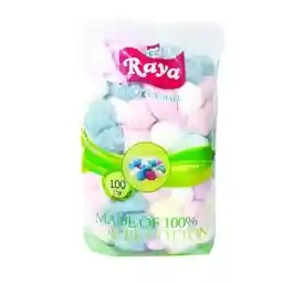 پنبه آرایشی رنگی رایا کد 01 - بسته 100 عددی