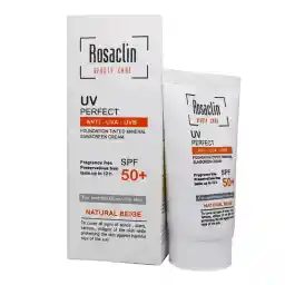 کرم ضد آفتاب SPF 50 رزاکلین مناسب پوست چرب حجم 40 میل - Natural Beige