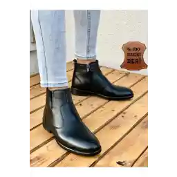 Muggo Men M027 Hakiki Deri Erkek Bot