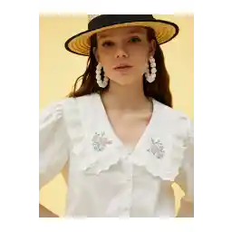 Koton Nakışlı Bebe Yaka Gömlek