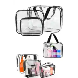 کیف آرایش سفری شفاف زنانه 3 تکه Arnee