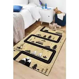 فرش کودک دیکویا هوم دیجیتال بدون لغزش جوت با تشک بازی درایو وی