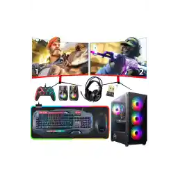 TURBOX Tx3814 i5 3470 16GB Ram 512GB M.2 NVMe SSD 4GB GT740 GDDR5 Ekran Kartı 23.6 اینچ Curved Çift M