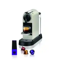 قهوه ساز De'Longhi Nespresso Citiz En167.W، پمپ فشار بالا و کنترل حرارت ایده آل بدون Aeroccino (فرکننده شیر)، عملکرد صرفه جویی در انرژی، کرم-سفید