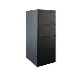 Mahmayi Godrej OEM 4 Drawer File Cabinet, Steel Construction, Includes Lock with 2 Keys, Fastener Free Assembly, Legal Size Filing Storage for Office Documents- Black