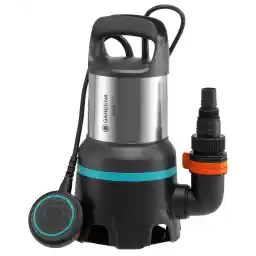 پمپ شناور آب کثیف گاردنا 16000: پمپ شناور با ظرفیت 16000 لیتر در ساعت، عملکرد اتوماتیک، سوئیچ شناور با عملکرد دائمی، سیستم کوپلینگ سریع، 450 وات (9042-20)