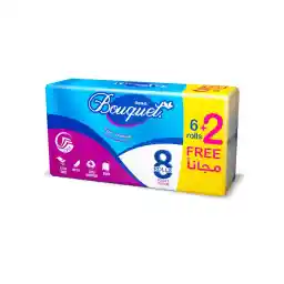 Sanita Bouquet Toilet Tissue, 3Ply, 6+2 Free