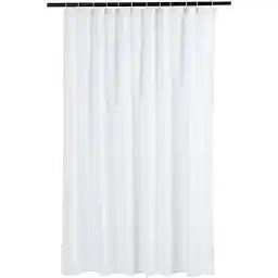 Amazon Basics Lightweight Super Soft Easy Care Microfiber Waffle Texture Shower Curtain , 1.83 M x 1.83 M, White