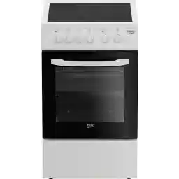 Beko 50 X cm, 3 Ceramic Burners, Free standing Creamic Cooker, Made in Turkey, White - CSS48100, 1 Year Warranty