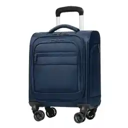 COOLIFE Underseat Carry On Luggage Suitcase Softside Lightweight Rolling Travel Bag Spinner Suitcase Compact Upright 4 Dual Wheel Bag (Blue, 14-Inch)