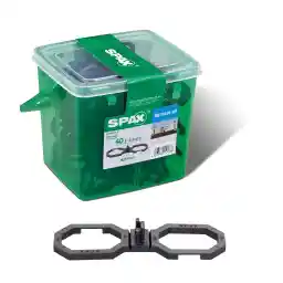 SPAX Air – جدا کننده عرشه 4.5 میلی متر – 40 اسپیسر در جعبه دسته M برای تراس تقریباً 2.8 متر مربع، 5009422544009