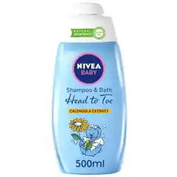 NIVEA BABY Body and Hair Wash Gel 2-in-1, 500 ml with Pump