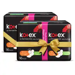 Kotex Ultra Thin Pads, Super Size Sanitary Pads with Wings, 32 Sanitary Pads