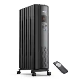 Dreo Oil Filled Radiator Heater, Electric Radiant Heater with Remote Control, 4 Modes, Overheat & Tip-Over Protection, 24h Timer, Digital Thermostat, Quiet Space Heater for Indoor Use Large Room