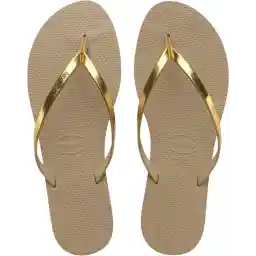 Havaianas You Metallic Dames Slippers - Goud/Zand/Metallic - Maat 39/40