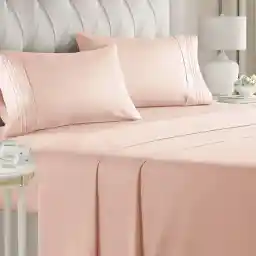 Queen Size 4 Piece Sheet Set - Comfy Breathable & Cooling Bed Sheets Set - Hotel Luxury Bedding for Women, Men, Kids, Teens, Boys & Girls - Deep Pockets, Soft, Wrinkle Free - Oeko-Tex - Lavender Pink