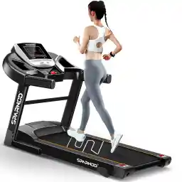 Sparnod Fitness WalkyShaky Vibration Walking Pad – Compact Under-Desk Treadmill for Home & Office, 4 Vibration Massage Modes, App & Remote Control, LCD Display (STH-1200)