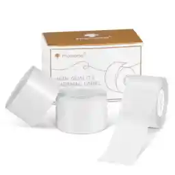 Phomemo Label Tape Continuous Thermal Adhesive Label Paper Compatible with Phomemo D50 Label Maker, Transparent Label Roll, 24mm*6m, Waterproof, Oilproof,Abrasion Resistance