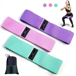 SKY-TOUCH Resistance Bands Fabric,Exercise Bands Non Slip Hip Elastic Bands For Hip, Legs, Butt, Glutes And Thighs Workout, Thick Wide Fitness Loop Circle Resistance Bands, Set Of 3 Pack, Multicolor