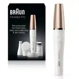 Braun Face Epilator Facespa Pro 911, Facial Hair Removal for Women, Hair Removal Device, 3-in-1 Epilating, Cleansing Brush and Skin Toning with 3 Extras