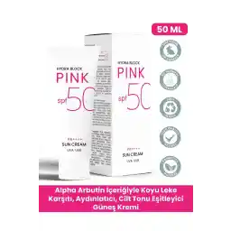 PROCSIN Hydra Block Pink (رنگ) Spf50+ Illuminator + ضد آفتاب ضد لک آلفا آربوتین Pa++++