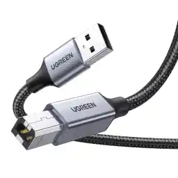 UGREEN Printer Cable 2M, Printe Cord Braided USB 2.0 A to B Male Cable Compatible with USB Type B Printers and Scanners Epson, HP DeskJet/Envy, Canon, Lexmark, Samsung, Dell, Digital Piano