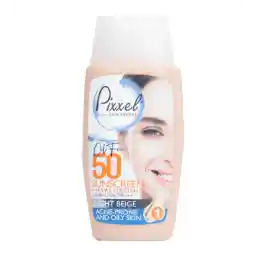 ضد آفتاب رنگی با Spf50 مناسب پوست چرب و جوش دار حجم 50 میلی لیتر | پیکسل