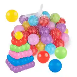 Sulfar 5.5Cm 100Pcs Soft Plastic Kids Play Balls - Colorful Ocean Balls for Swim Pit, Tent, Indoor & Outdoor Fun (Mix Color-100P)