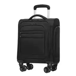COOLIFE Underseat Carry On Luggage Suitcase Softside Lightweight Rolling Travel Bag Spinner Suitcase Compact Upright 4 Dual Wheel Bag (Black, 14-Inch)