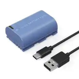 SMALLRIG 2400mAh Batterij voor Canon LP-E6NH/ R5 / R6 / R7 Camera, Oplaadbare Camera Batterij met USB-C 2.5H Snel Opladen voor Canon R, R5C, 5D II/III/IV, 6D, 6DII, 7D, 7DII, 60D, 70D, 80D, 90D - 4264