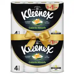 Kleenex Calorie Absorb Kitchen Tissue Paper Towel, 3 PLY, 8 Rolls x 50 Sheets, Food-Grade Strong Absorbent