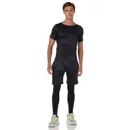 SKY-TOUCH Sports Running Compression Sets, Mens Sportswear 3 pack Quick Dry Fitness Workout Suits with Basic T Shirts, Loose Fitting Shorts, Compression Pants, Size M-3XL