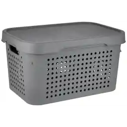 Royalford premier storage basket, 17L, Black, rf11277