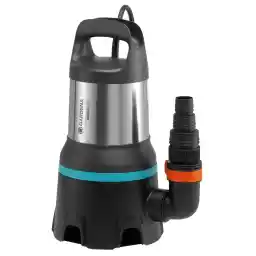 پمپ شناور آب کثیف گاردنا 20000 aquasensor: پمپ شناور با ظرفیت 20000 لیتر در ساعت، برای ذرات کثیفی تا 35 میلی متر، سنسور نوآورانه آبی، 750 وات (09044-20)