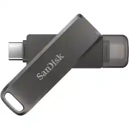 فلش درایو SanDisk IXpand لوکس برای آیفون و دستگاه های USB نوع C شما 256 گیگابایت (2 در 1 اتصال لایتنینگ و USB نوع C برای iPhone و iPad شما)