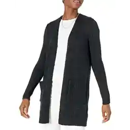 Amazon Essentials Women's Long-Sleeve Jersey Stitch Open-Front Cardigan