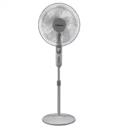 Nobel Stand Fan Gray "16"" Stand Fan" 1200Rpm 3 Speed 5 Blades With Timer Nf145