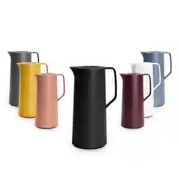 قمقمه Emsa N41707 Motiva، 1 لیتری، پلاستیک، بسته شدن با فشار سریع، 12 ساعت گرم، 24 ساعت سرد، فلاسک شیشه ای، ساخت آلمان، طرح اسکاندیناوی، مشکی