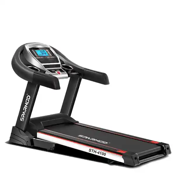 Sparnod Fitness STH-4200/4100 Foldable Treadmill for Home use - with 4.5 HP Peak Motor, Auto incline, 115 kg Max User Weight