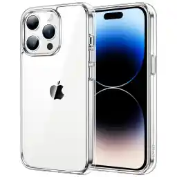 JETech Case for iPhone 14 Pro Max 6.7-Inch, Non-Yellowing Shockproof Phone Bumper Cover, Anti-Scratch Clear Back (Clear)