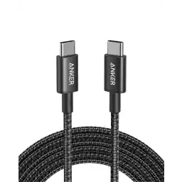 Anker New Nylon USB-C to USB-C Charging Cable 2.0, 100W Type-C USB-kabels 3m Long, Fast Charging Power voor iPad Mini 6th Gen, MacBook Pro 2020, iPad Air 4, Galaxy S20 Plus S9, Pixel, Switch.