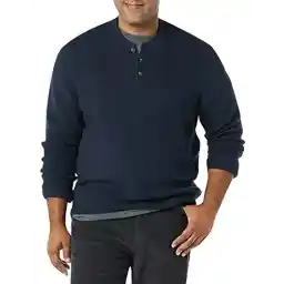 Amazon Essentials Men's Long-Sleeve Soft Touch Henley Sweater