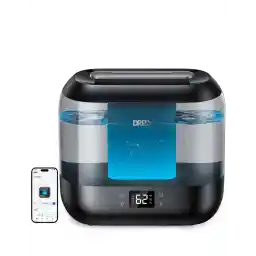 Dreo Smart Humidifiers for Bedroom, Top Fill 4L Supersized Humidifier Large Room with 28 dB, 36H Runtime, Touch/APP/Voice Control, Nightlight, Cool Mist Humidifiers for Baby, Plants, Indoor, Black