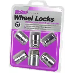 McGard 24538 Chrome Cone Seat Wheel Lock (1/2"-20 Thread Size) - Set of 5
