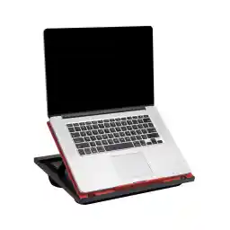 Mind Reader Anchor Collection, Adjustable, Portable 8 Position Lap Top Desk with Built-in Cushions, 14.75" L x 11" W x 7.3" H, Red