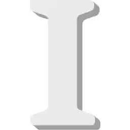 R-moment Alphabet I Wooden Decorative Wall Letter for Children's Bedroom Decor, 8 cm Length, White I, HCR-4704I,